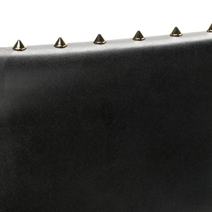 Fendi Vitello Liberty F is Fendi Studded Medium Envelope Wallet on Chain Black 10 of 10