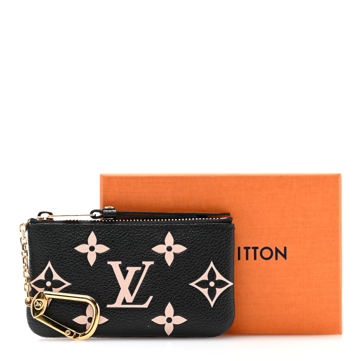 Empreinte Monogram Giant Key Pouch Black Beige