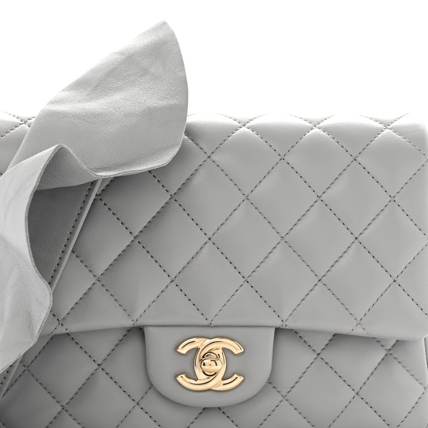 Chanel Calfskin Quilted Bolero De Chanel Flap Bag Grey 8 of 11