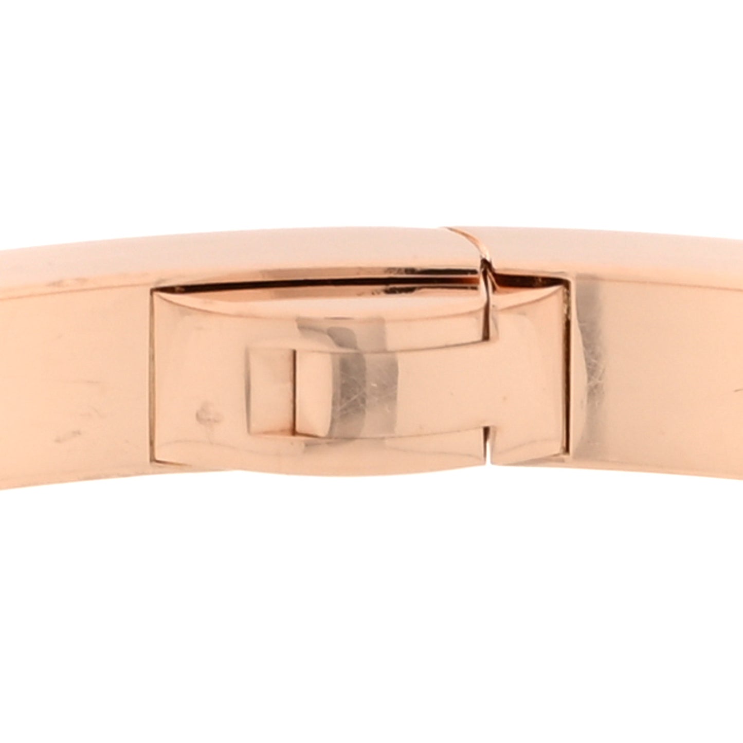 18K Pink Gold Diamond Small LOVE Paved Bracelet 17