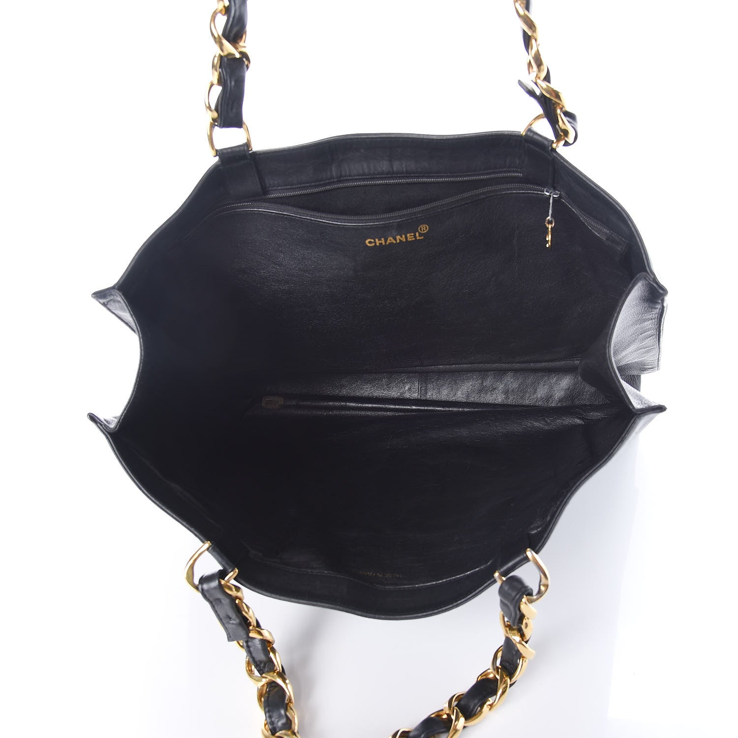 Chanel Lambskin CC Tote Black 4 of 9
