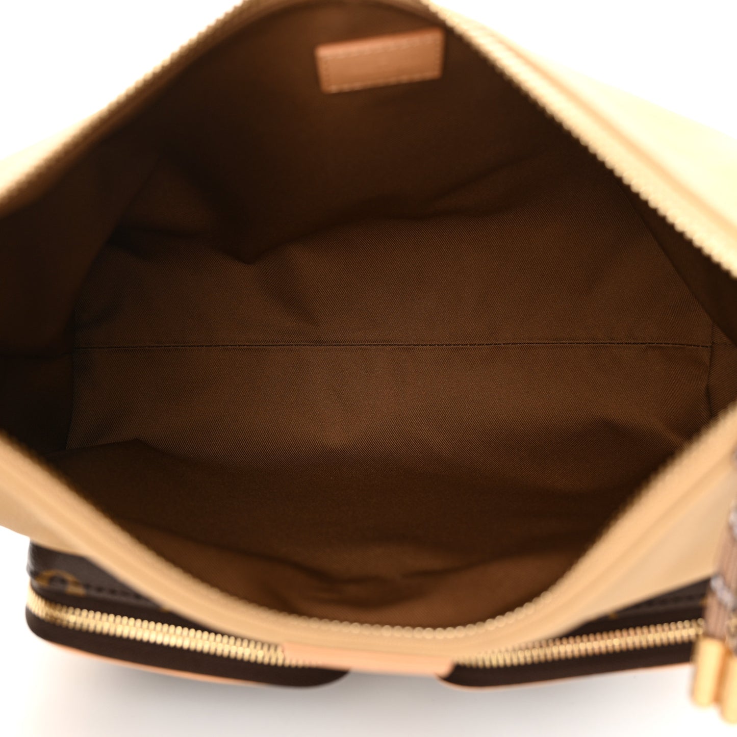 Grained Cowhide Monogram Hobo Cargo Beige