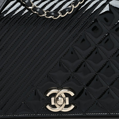 Chanel Patent Quilted Medium Coco Boy Flap Black 8 of 10