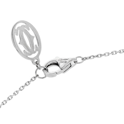 Cartier 18K White Gold Diamond Legers Drop Necklace 5 of 6