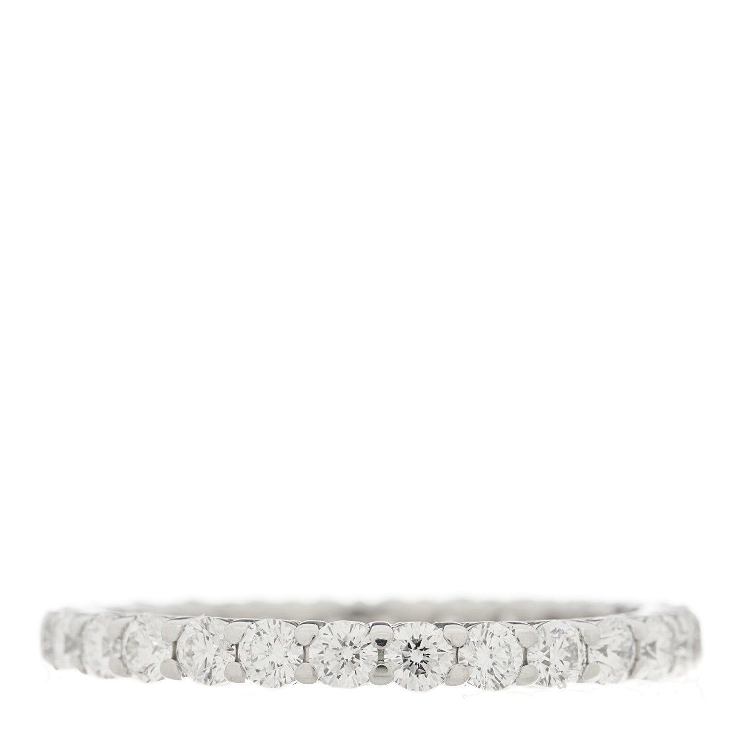 Tiffany Platinum Diamond 2.2mm Full Circle Forever Band Ring 51 5.75 1 of 5