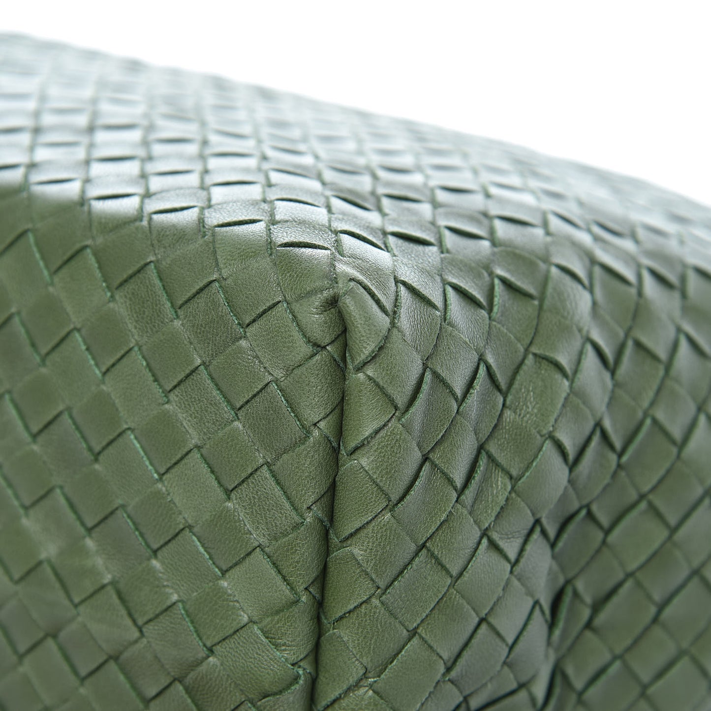 Nappa Intrecciato Shoulder Bag Foglia