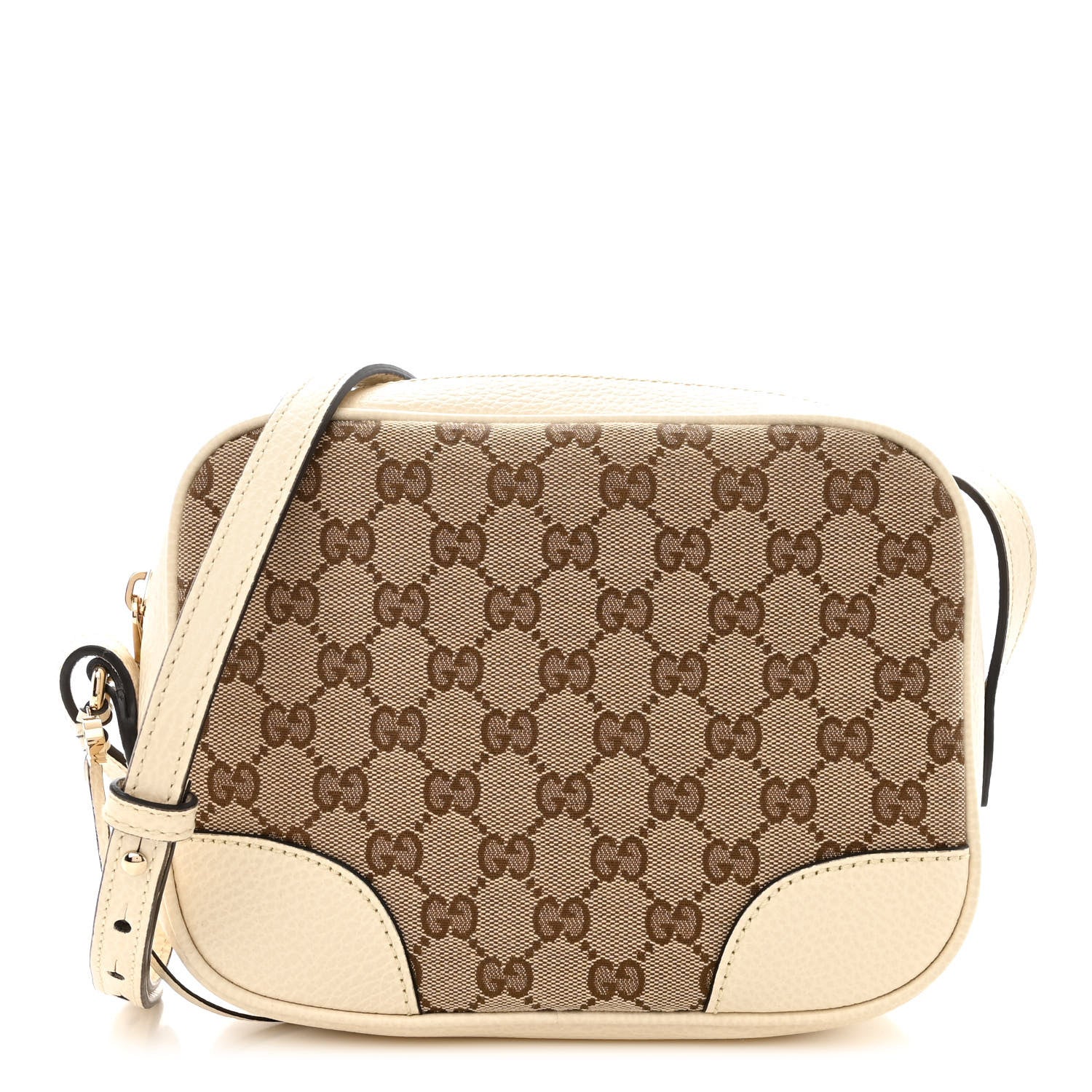 Gucci Monogram Dollar Calfskin Mini Bree Messenger Bag Beige Ebony Avoire 1 of 10