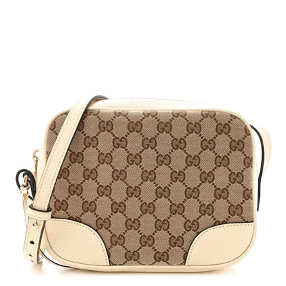 Gucci Monogram Dollar Calfskin Mini Bree Messenger Bag Beige Ebony Avoire 1 of 10