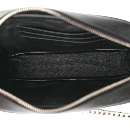Saint Laurent Grain De Poudre Matelasse Monogram Mini Lou Camera Bag Black 5 of 11