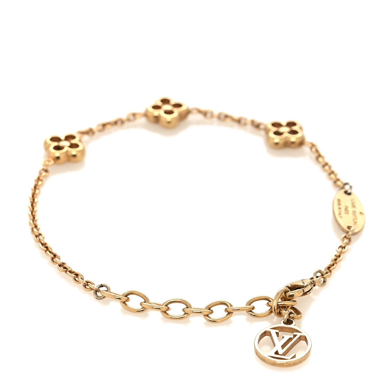 Louis Vuitton Brass Flower Full Bracelet Gold 3 of 6