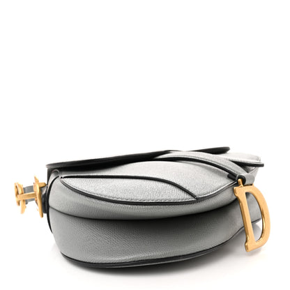 Christian Dior Grained Calfskin Saddle Bag Grey 4 of 10