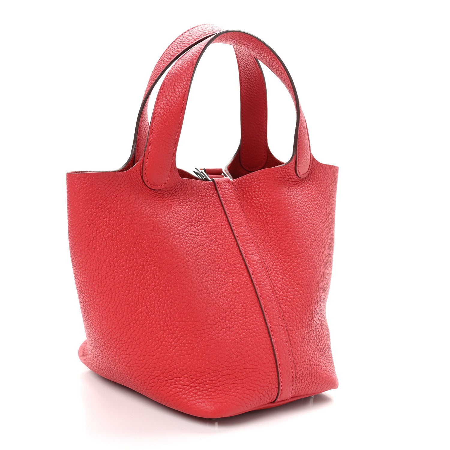 Hermes Taurillon Clemence Picotin Lock 18 Vermillon 3 of 12