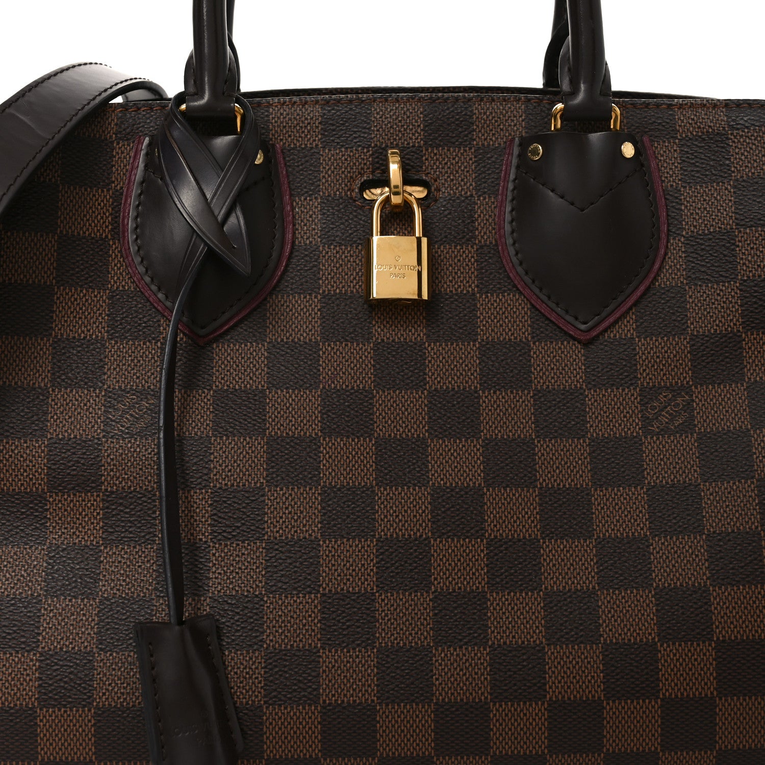 Louis Vuitton Cuir Taurillon Damier Ebene Normandy Bordeaux 7 of 9