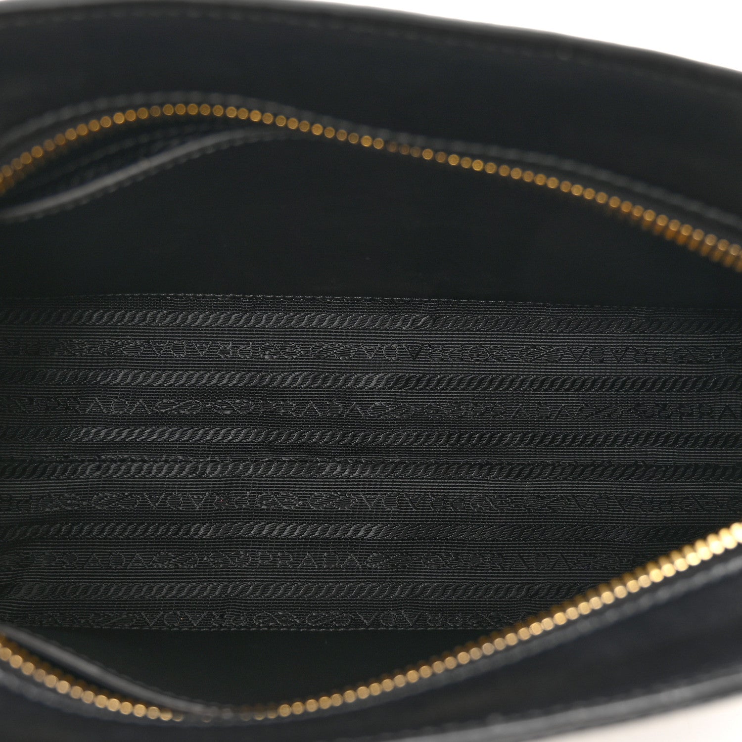 Prada Saffiano City Calfskin Esplanade Crossbody Bag Black 6 of 9