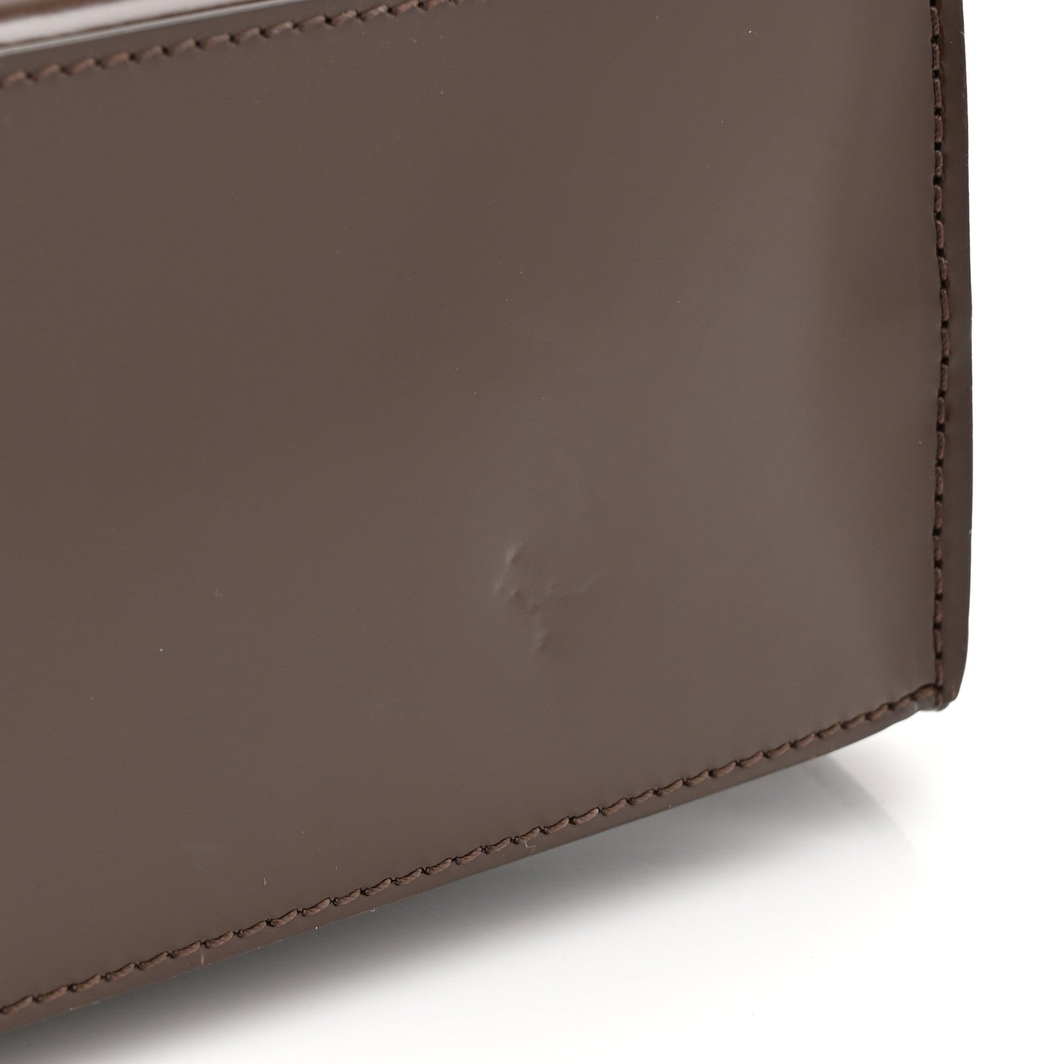 Jacquemus Patent Calfskin Le Capri Messenger Clutch Midnight Brown 9 of 11