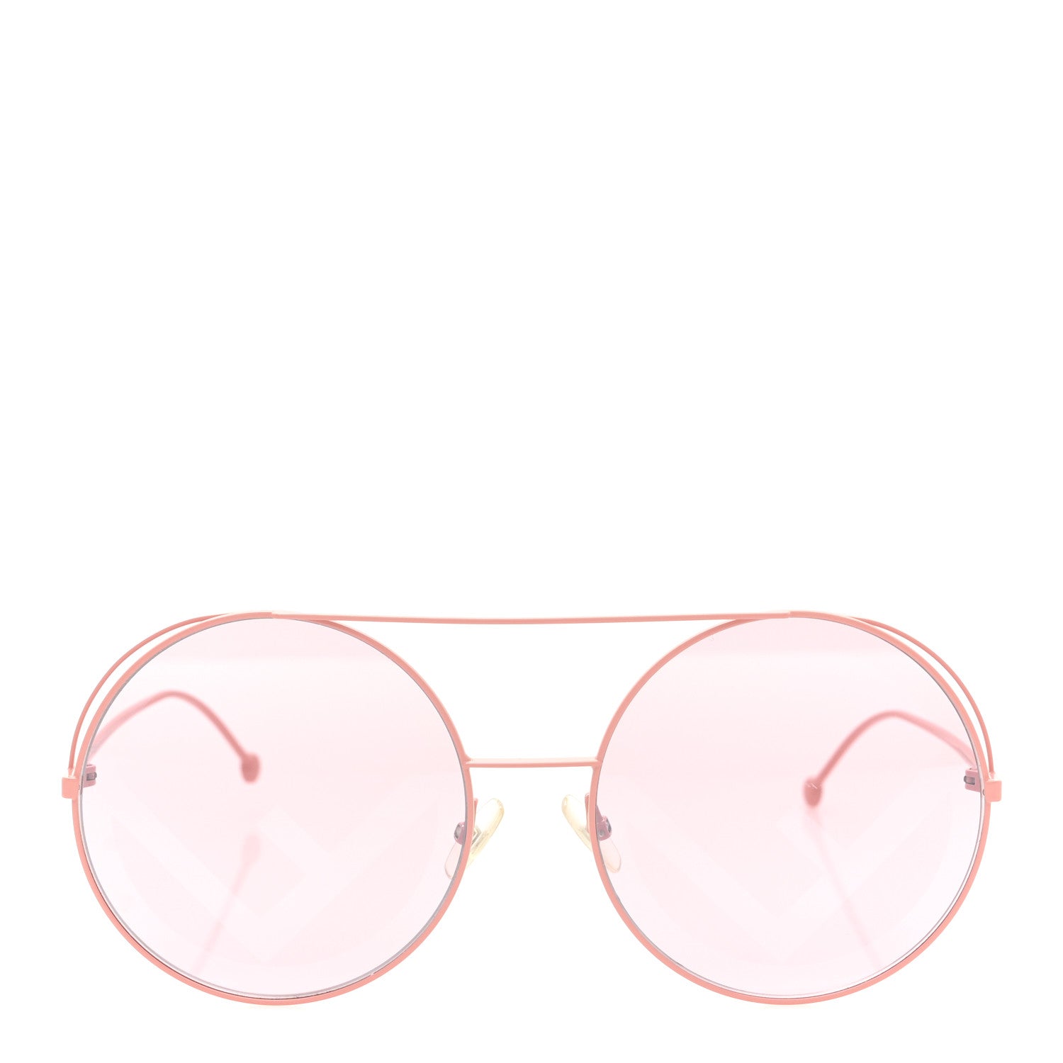 Fendi Metal F is Fendi Printed Run Away Round Frame Sunglasses FF 0343/S Pink 2 of 8
