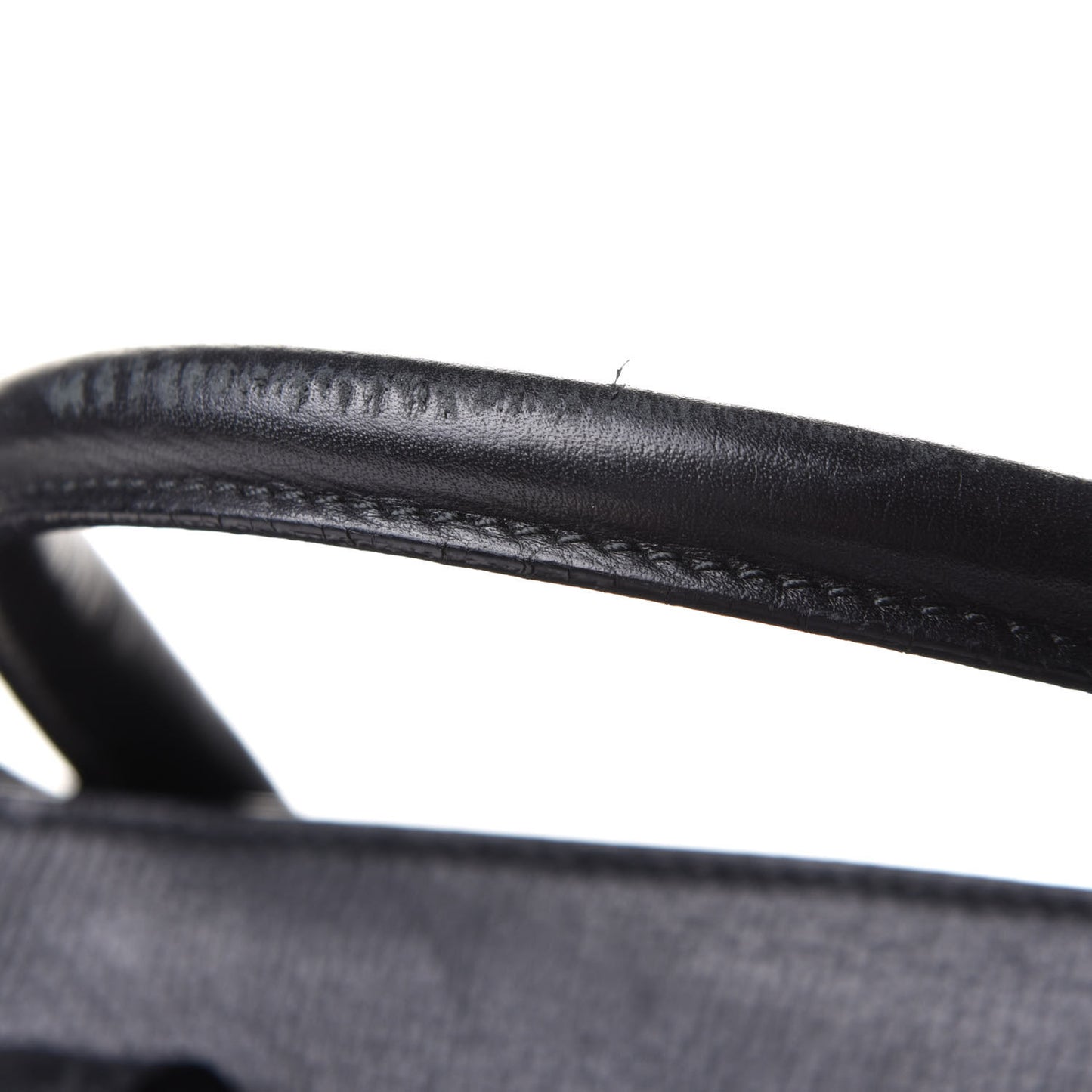 Grainy Calfskin House Check Medium Banner Tote Black