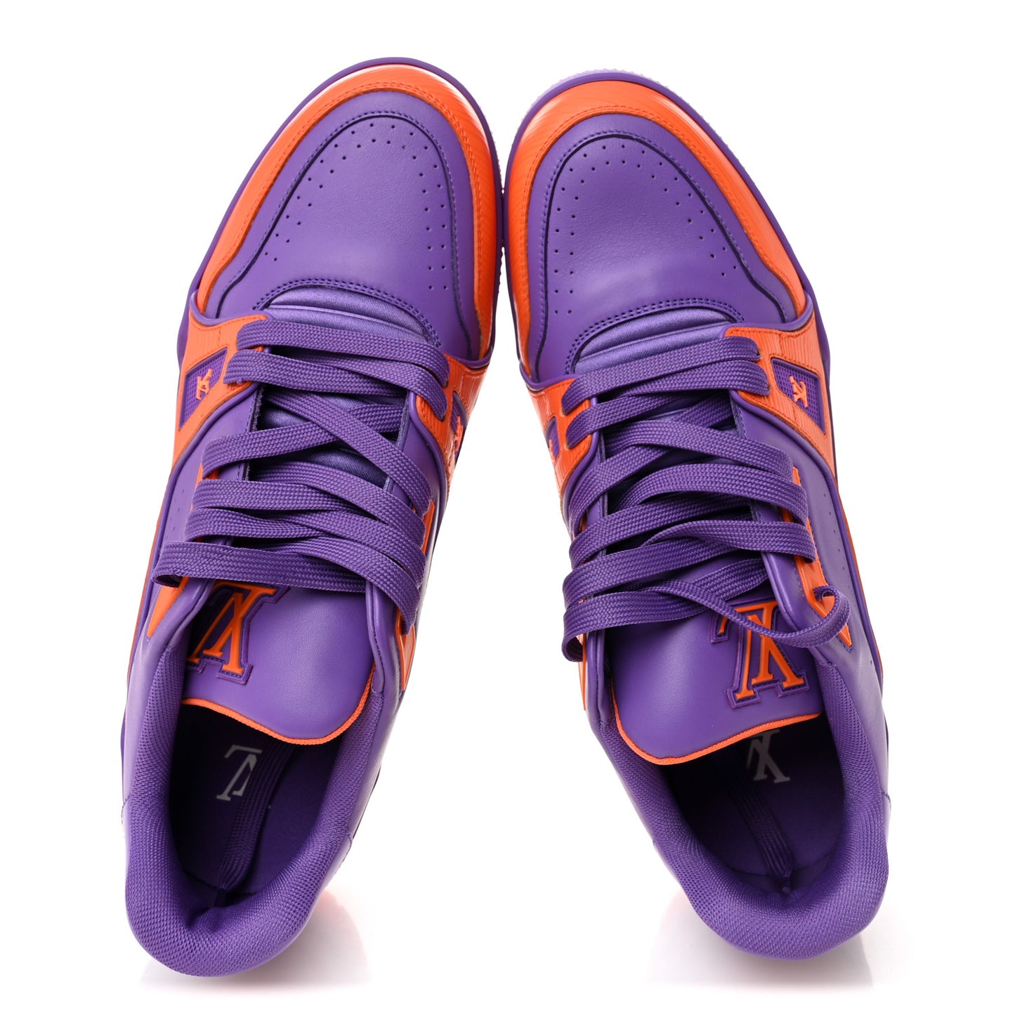 Calfskin Epi Mens LV Trainer Sneakers 9 Violet