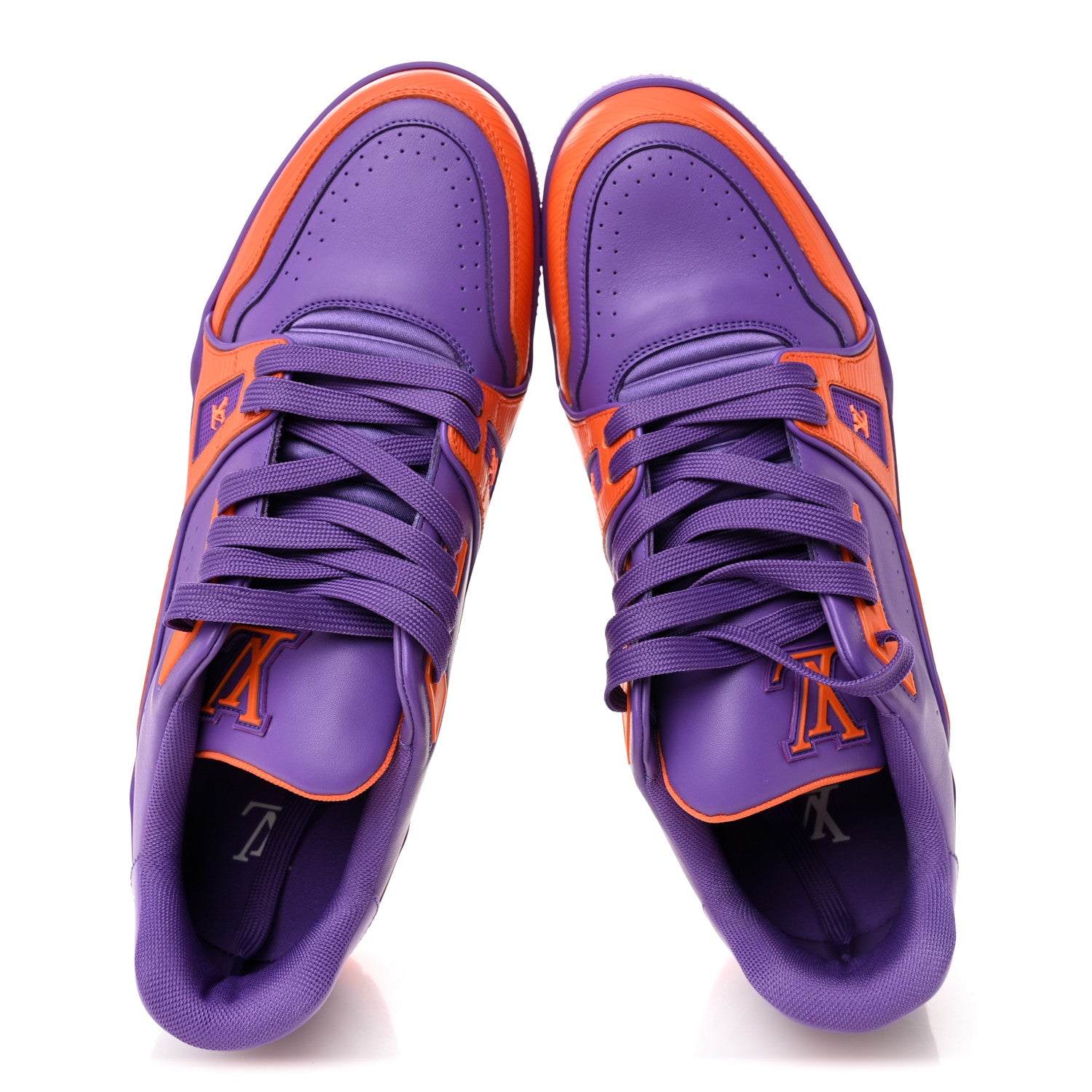 Louis Vuitton Calfskin Epi Mens LV Trainer Sneakers 9 Violet 2 of 10