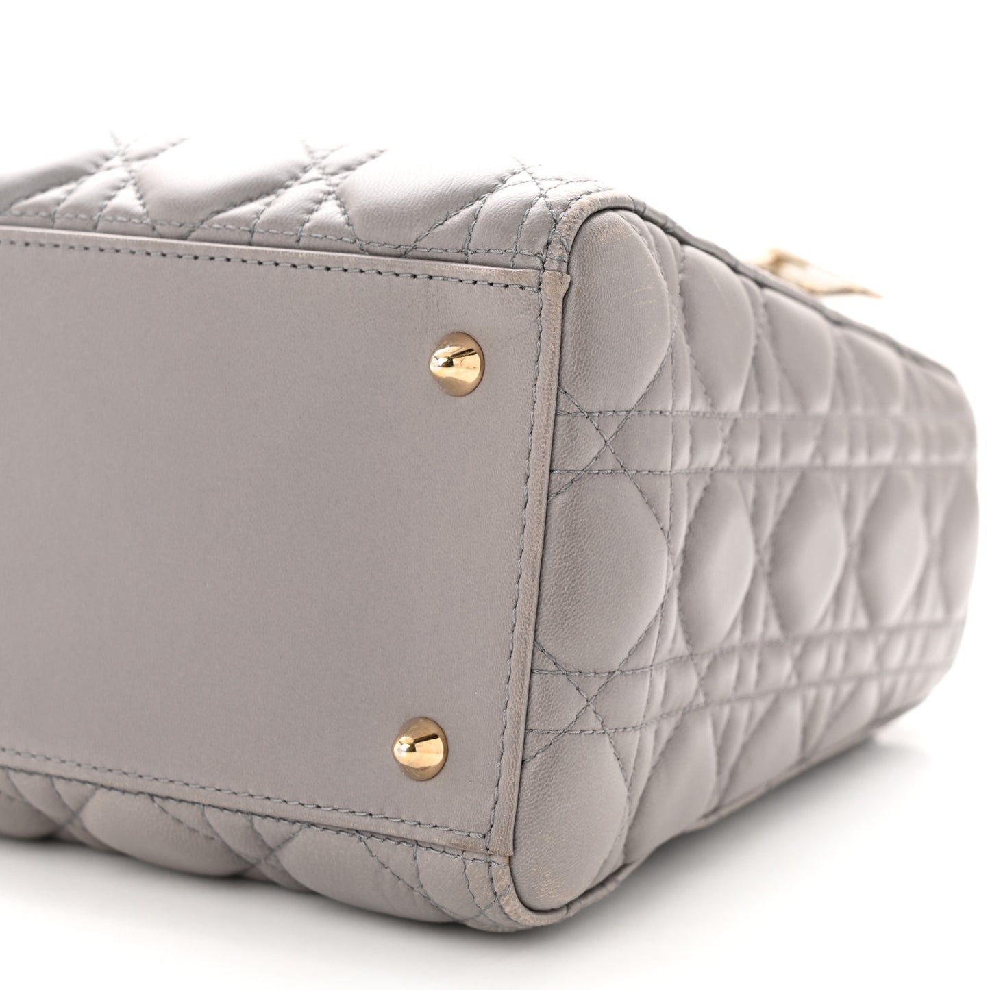 Lambskin Cannage Medium Lady Dior Grey