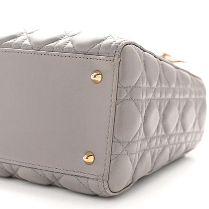 Christian Dior Lambskin Cannage Medium Lady Dior Grey 10 of 10
