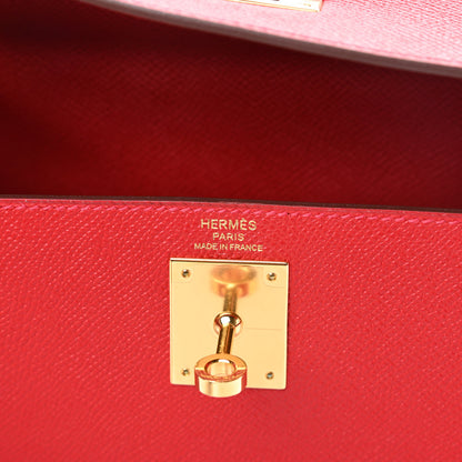 Hermes Epsom Kelly Sellier 28 Rouge Casaque 6 of 12