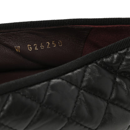 Chanel Aged Calfskin Quilted Cap Toe Ballerina Flats 41 Black 8 of 9