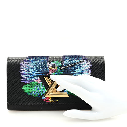 Louis Vuitton Epi Sequin Bird Twist Wallet Black 2 of 6