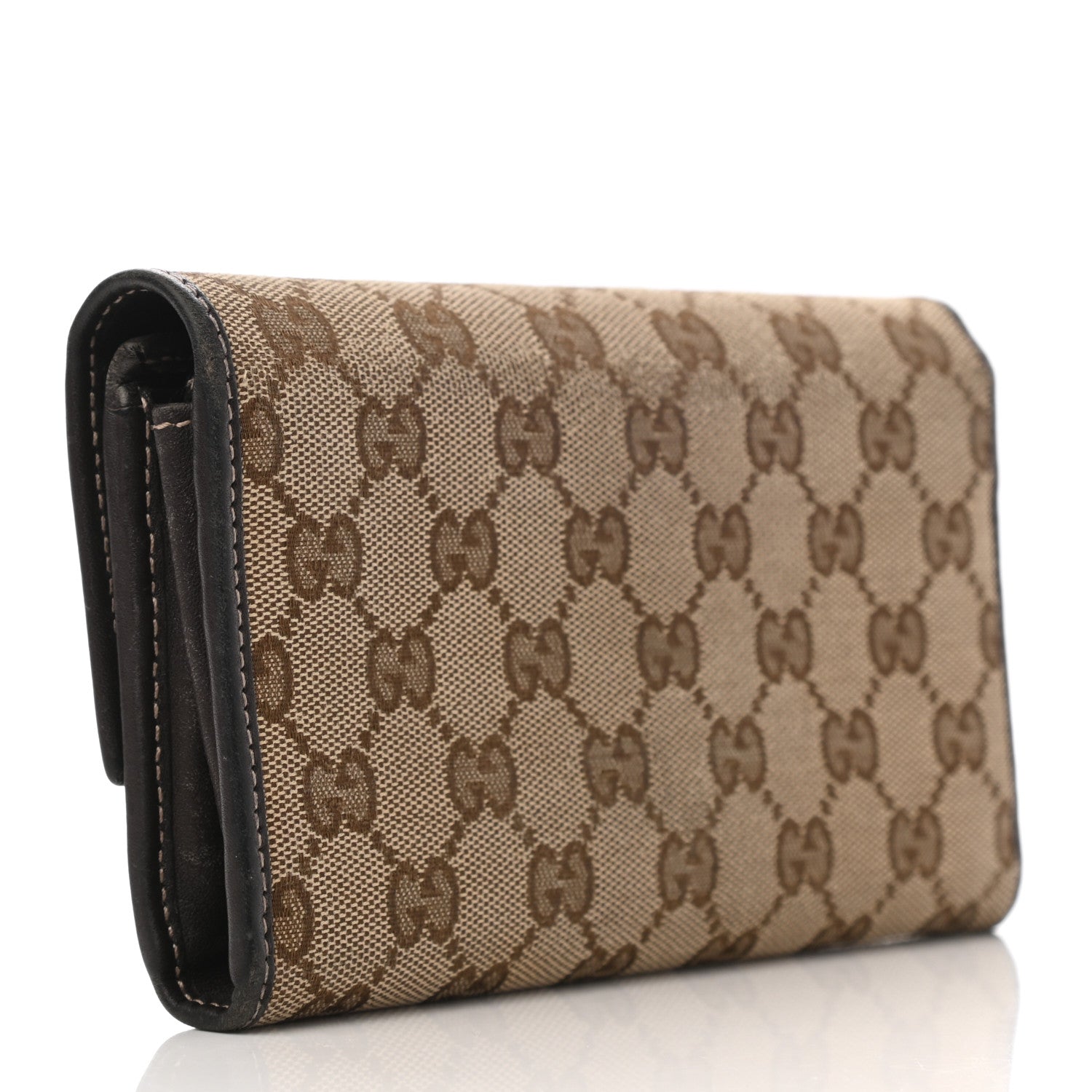 Gucci Monogram Lovely Heart Continental Wallet Brown 3 of 7