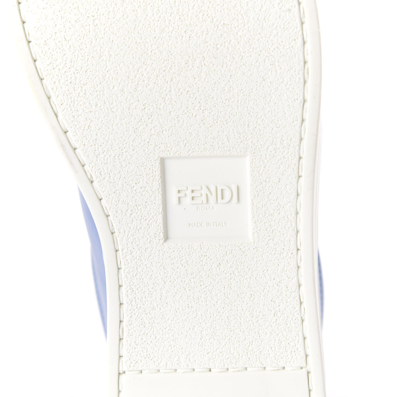 Fendi Vitello FF Rockoclick Slip On Sneakers 39 Blue 6 of 9