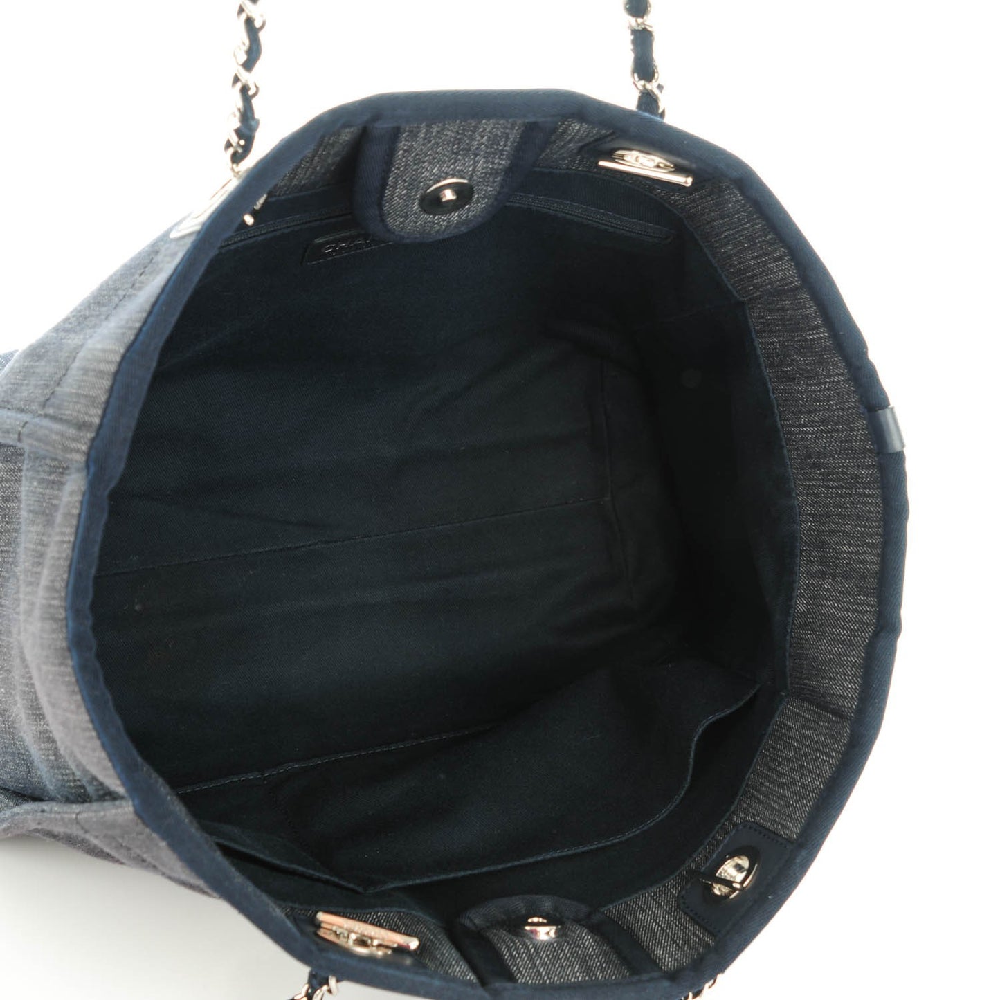 Canvas Small Deauville Tote Dark Blue