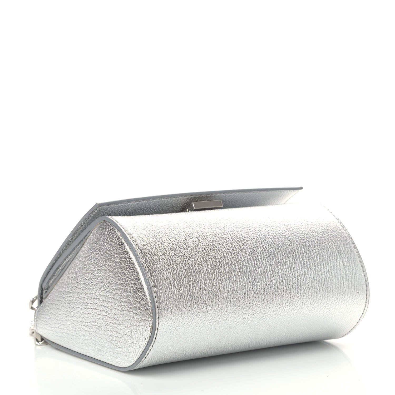 Givenchy Metallic Calfskin Mini Pandora Box Chain Crossbody Bag Silver 3 of 7