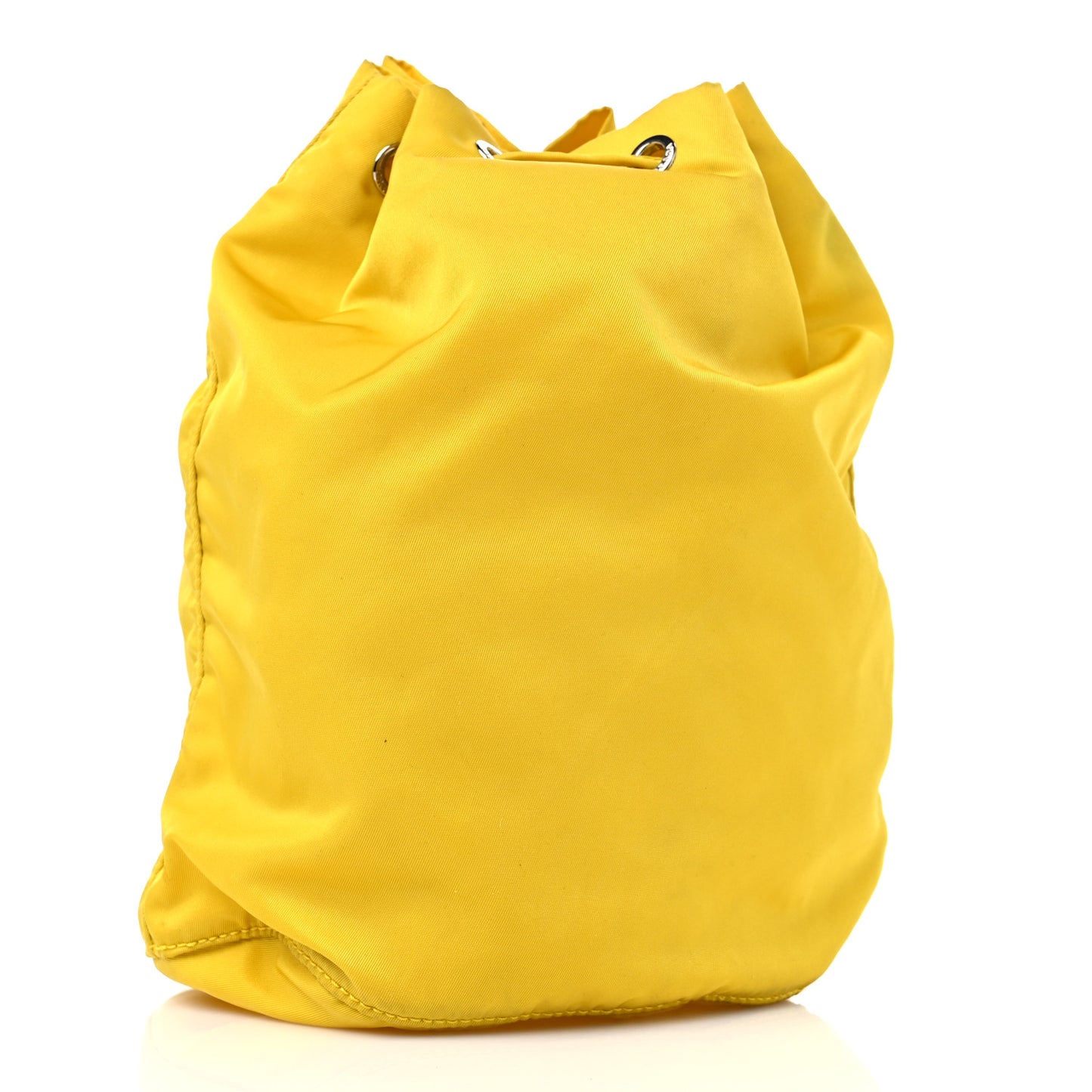 Nylon Vela Drawstring Pouch Giallo