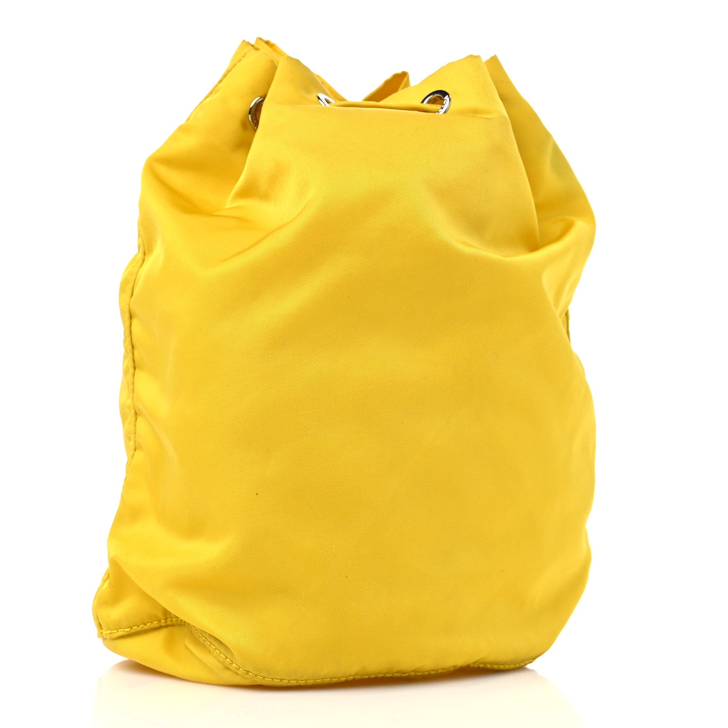 Prada Nylon Vela Drawstring Pouch Giallo 3 of 12