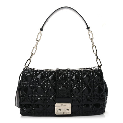 Christian Dior Patent Cannage New Lock Flap Black 1 of 10
