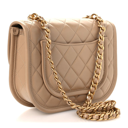 Chanel Calfskin Quilted Small Messenger Flap Beige 3 of 11