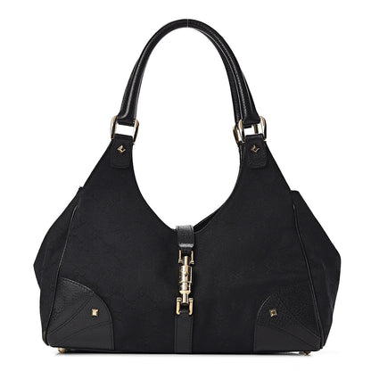 Gucci Monogram Calfskin Large Bardot Tote Black 1 of 24