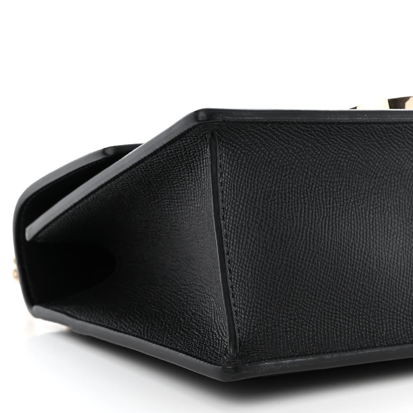 Grained Calfskin Embossed 30 Montaigne Chain Flap Bag Black
