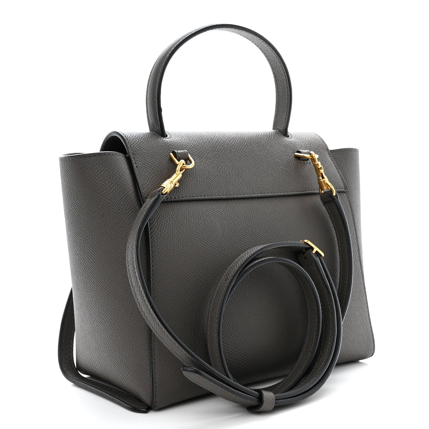 Celine Grained Calfskin Nano Belt Bag Grey 3 of 10