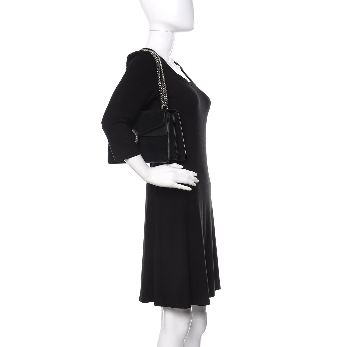 Suede Small Dionysus Shoulder Bag Black