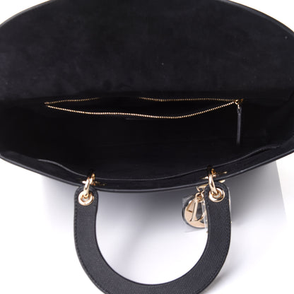 Christian Dior Grained Calfskin Large Lady Dior Black 5 of 11