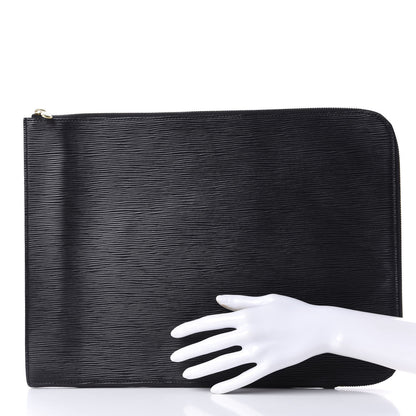 Louis Vuitton Epi Poche Documents Portfolio Case 39 Black 2 of 12