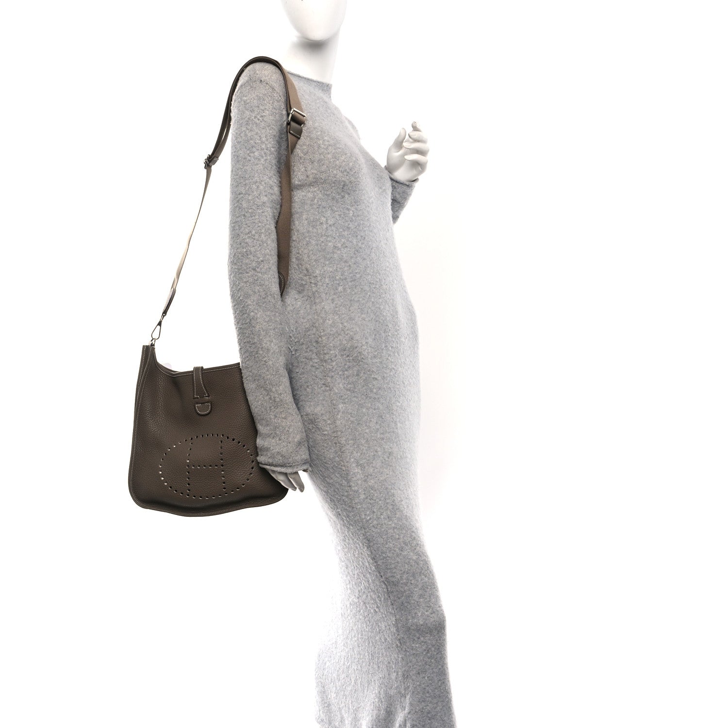 Hermes Taurillon Clemence Evelyne III PM Etoupe 2 of 10