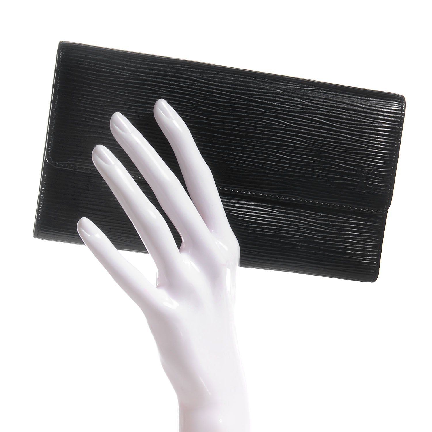 Louis Vuitton Epi Porte Tresor International Wallet Black 2 of 8