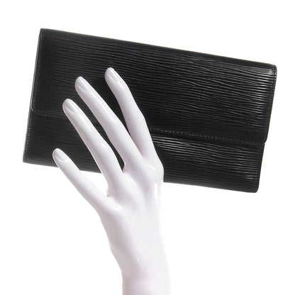 Louis Vuitton Epi Porte Tresor International Wallet Black 2 of 8