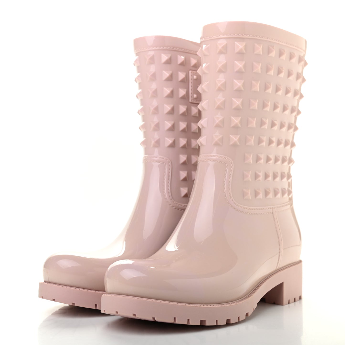 Rubber Rockstud Short Rainboots 37 Water Rose