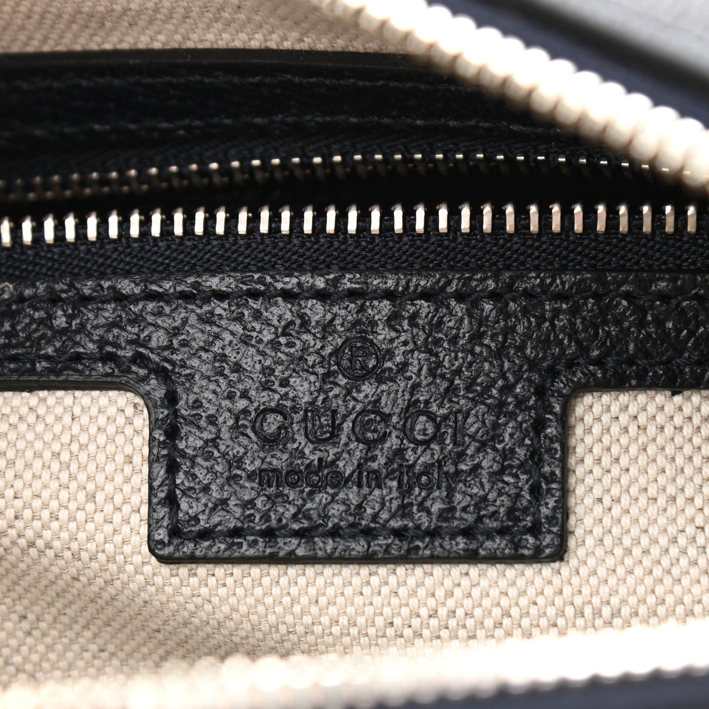 GG Supreme Monogram Textured Dollar Calfskin Small Horsebit 1955 Shoulder Bag Beige Blue