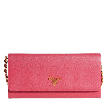 Prada Saffiano Metal Oro Chain Wallet Tamaris 1 of 7