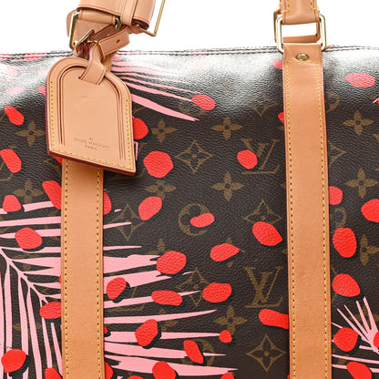 Louis Vuitton Monogram Jungle Dots Keepall Bandouliere 50 Sugar Pink Poppy 7 of 10
