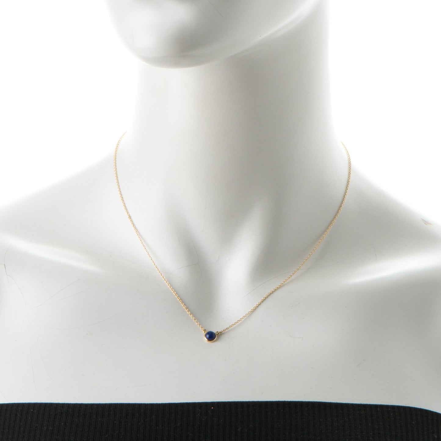 18K Yellow Gold Lapis Lazuli Elsa Peretti Color By The Yard Pendant Necklace